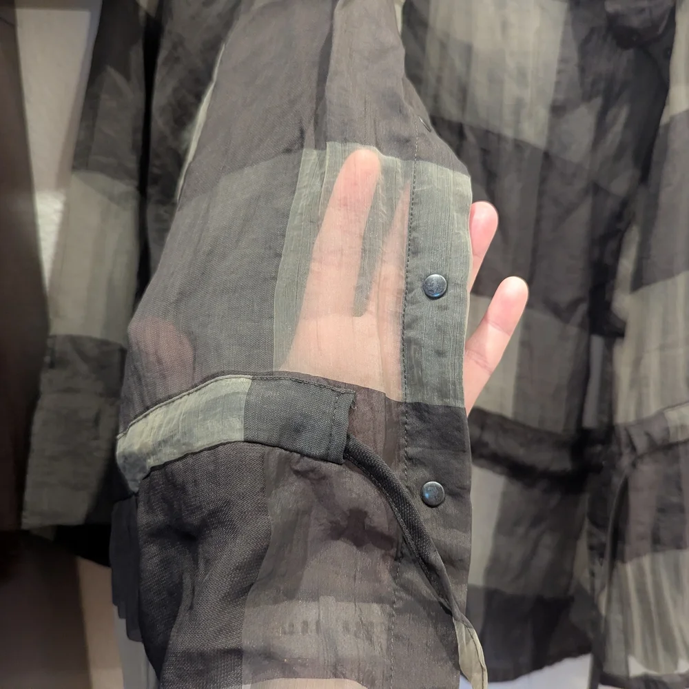 Babette Sheer Plaid Hooded Jacket - Picture 2 of 3